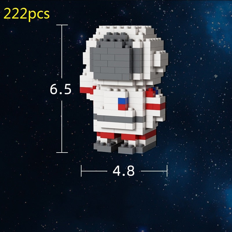 Quebra-cabeça 3D mini blocos astronauta