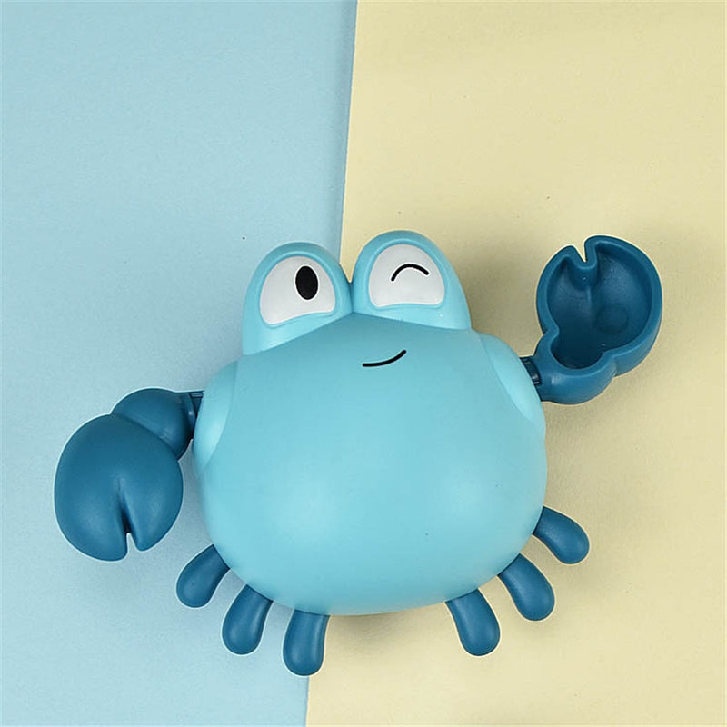Brinquedo para banho do bebê caranguejo azul