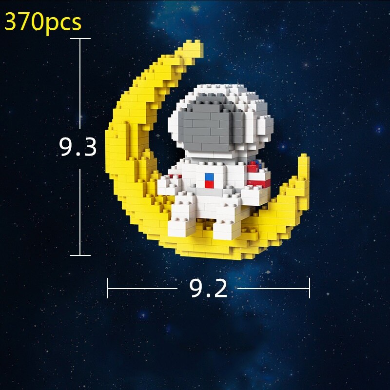 Quebra-cabeça 3D mini blocos astronauta