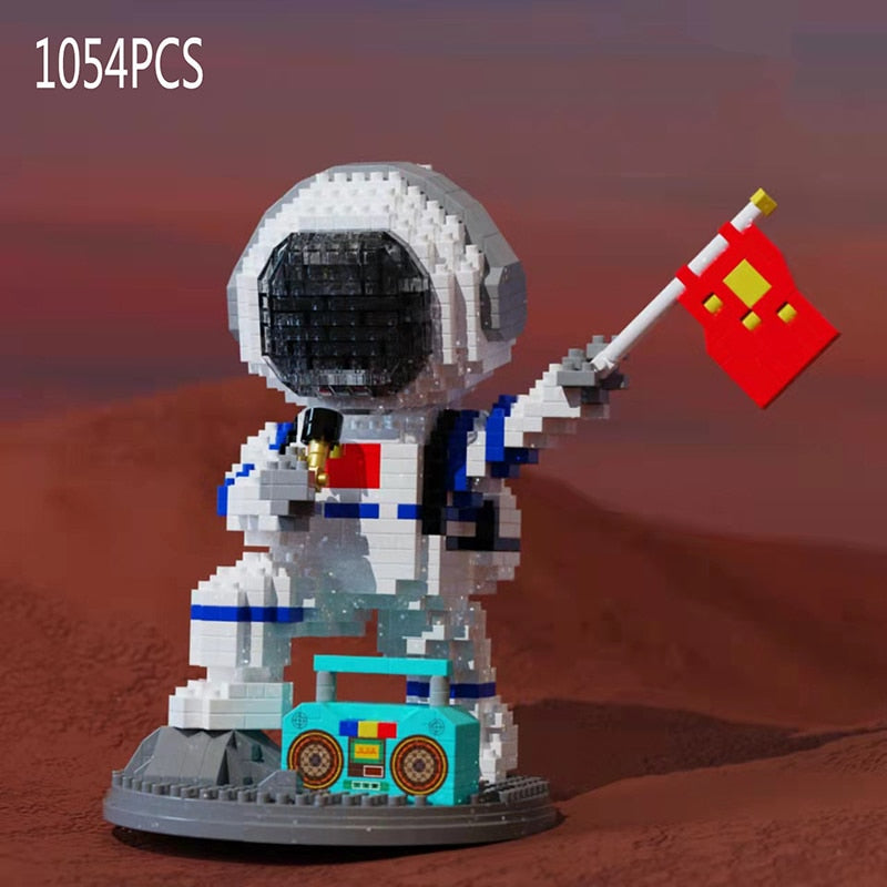 Quebra-cabeça 3D mini blocos astronauta