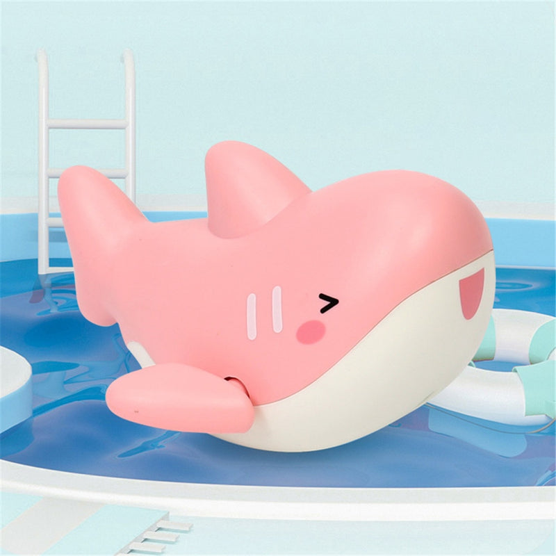 Brinquedo para banho do bebê Baleia rosa